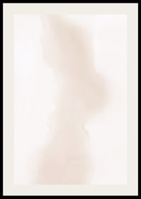 Aquarelle abstraite dans les tons beige et marron clair sur fond blanc-2