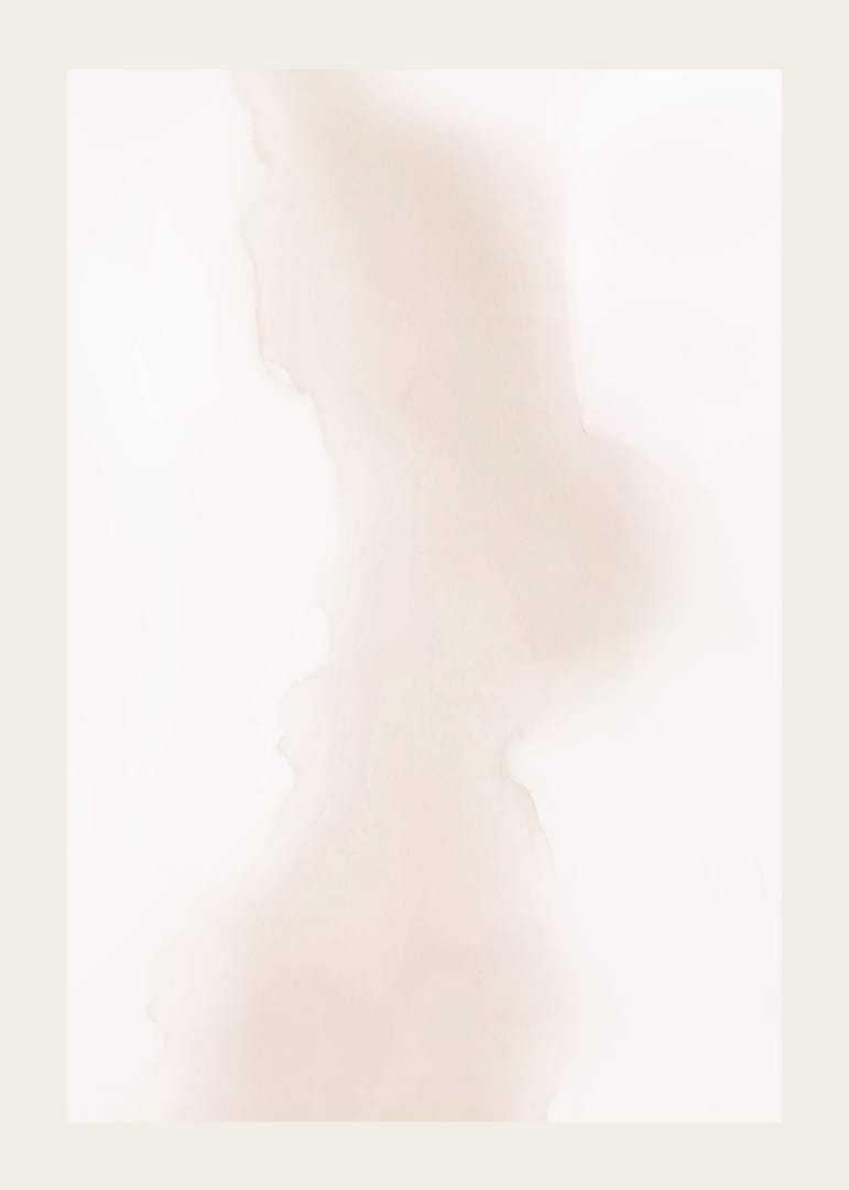 Aquarelle abstraite dans les tons beige et marron clair sur fond blanc-12