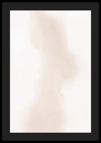 Aquarelle abstraite dans les tons beige et marron clair sur fond blanc-4