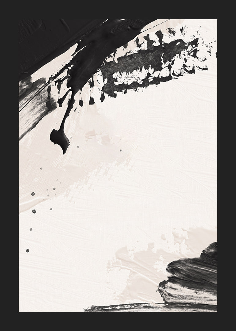Abstract black brush strokes on light textured background-12
