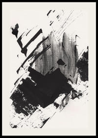 Pinceladas negras abstractas sobre fondo blanco texturizado-2