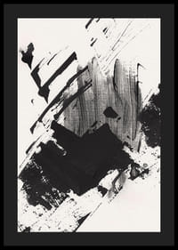 Pinceladas negras abstractas sobre fondo blanco texturizado-4