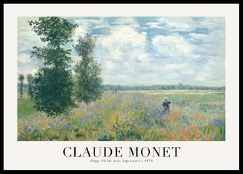 Poster Poppy Fields 1875 By Claude Monet