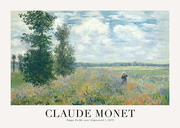 Póster Poppy Fields 1875 By Claude Monet