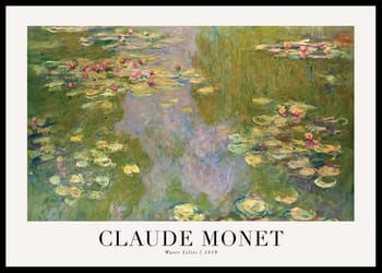 Poster Water Lilies Landscape 1919 By Claude Monet