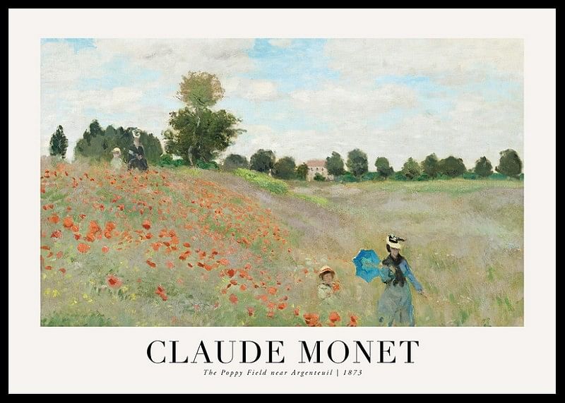 The Poppy Field 1873 By Claude Monet-12
