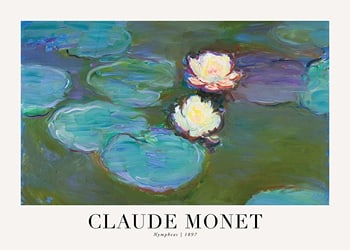 Plakat Nympheas 1897 By Claude Monet
