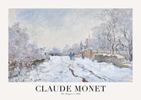 Snow-covered landscape with winter trees by Claude Monet 1868-1