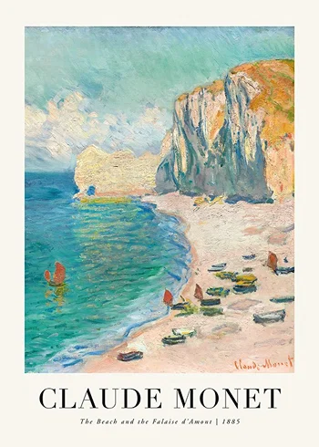 Poster The Beach 1885 By Claude Monet