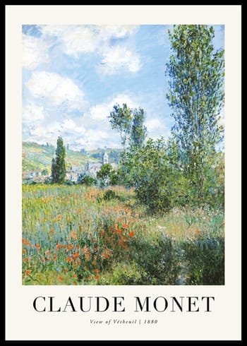 Poster View Of Vetheuil 1880 By Claude Monet