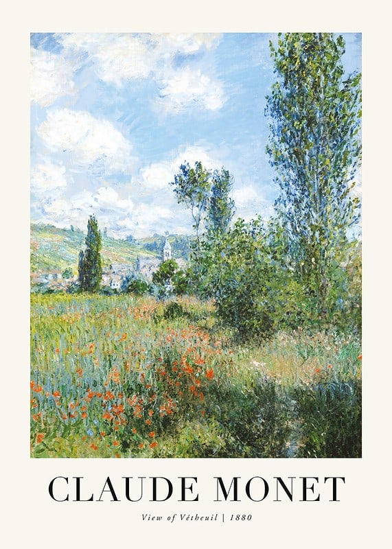Póster View Of Vetheuil 1880 By Claude Monet