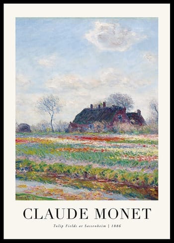 Poster Tulip Fields At Sassenheim 1886 By Claude Monet