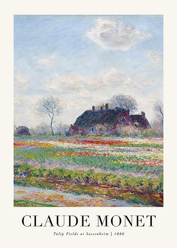 Poster Tulip Fields At Sassenheim 1886 By Claude Monet