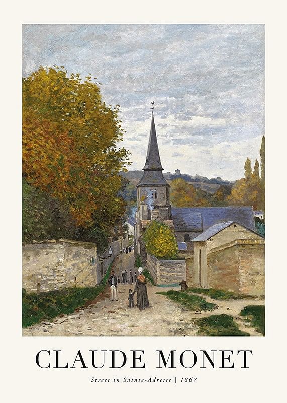 Poster Street In Sainte-Adresse 1867 By Claude Monet