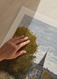 Impressionistische Straßenlandschaft mit Kirchturm von Claude Monet-3