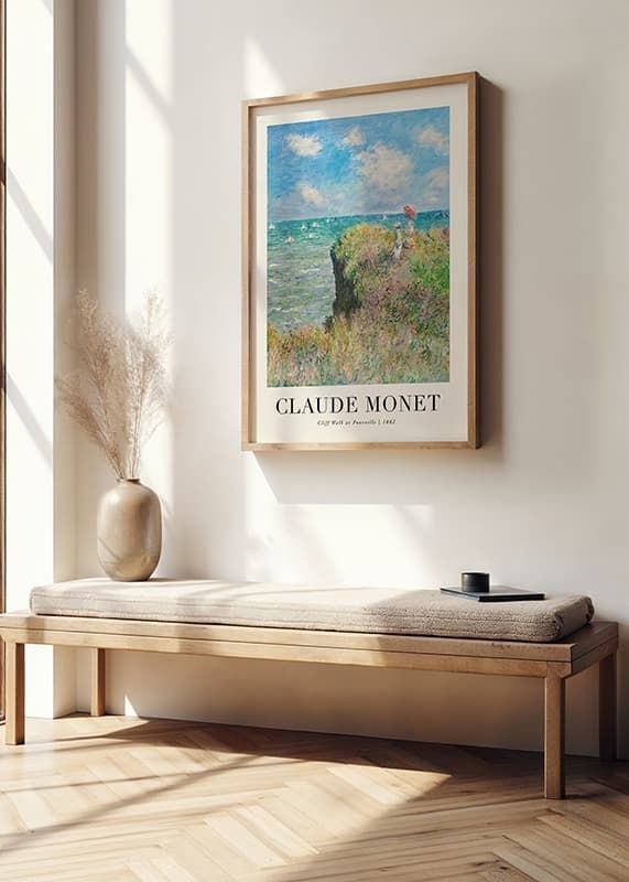 Poster Cliff Walk At Pourville 1882 By Claude Monet crossfade