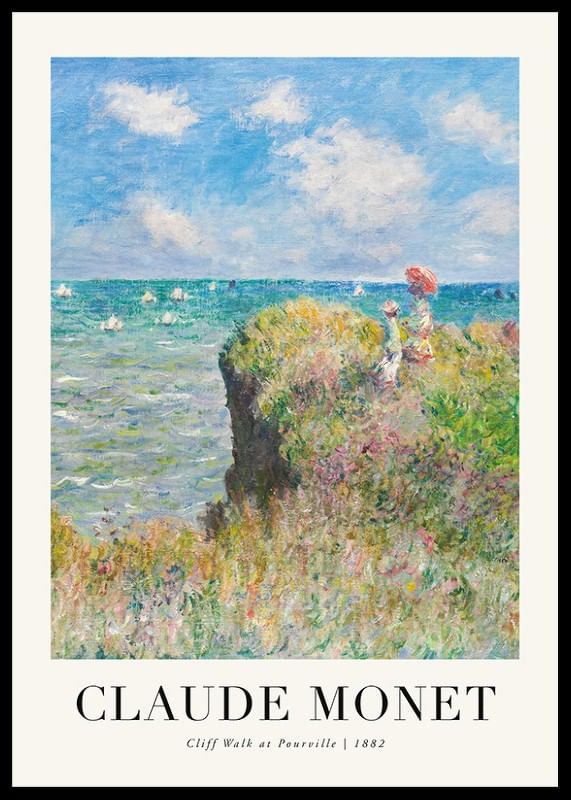Cliff Walk At Pourville 1882 By Claude Monet-12