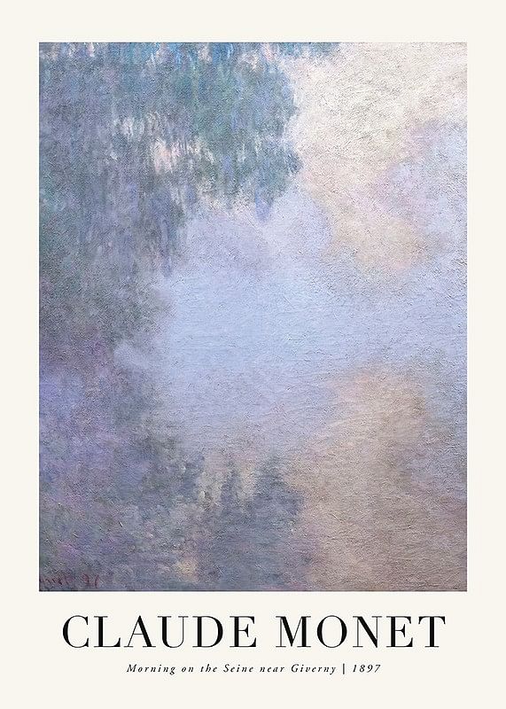 Poster Morning On The Seine 1897 By Claude Monet