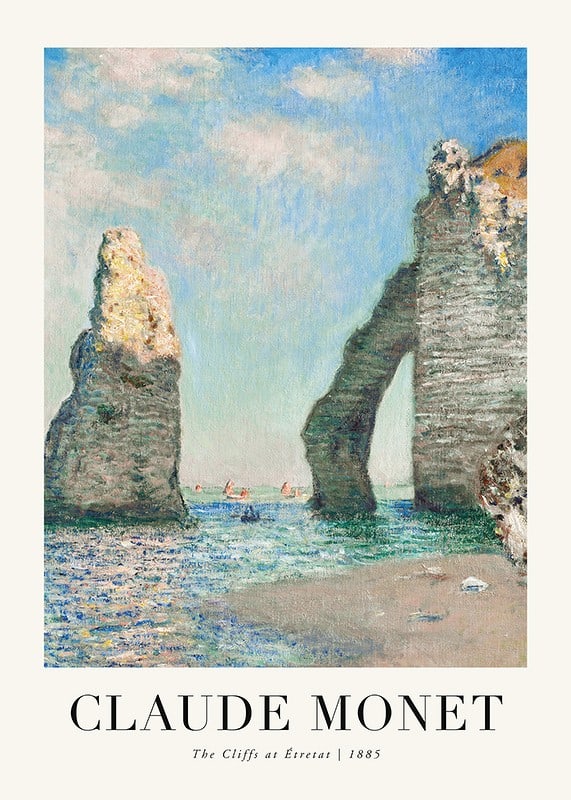 The Cliffs At Etretat 1885 By Claude Monet-12
