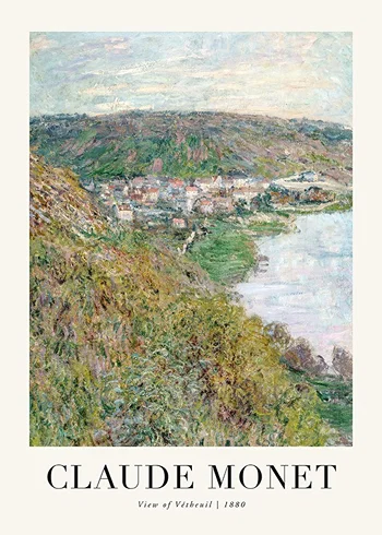 Poster View Of Vetheuil 1880 By Claude Monet
