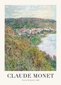 View Of Vetheuil 1880 By Claude Monet-1