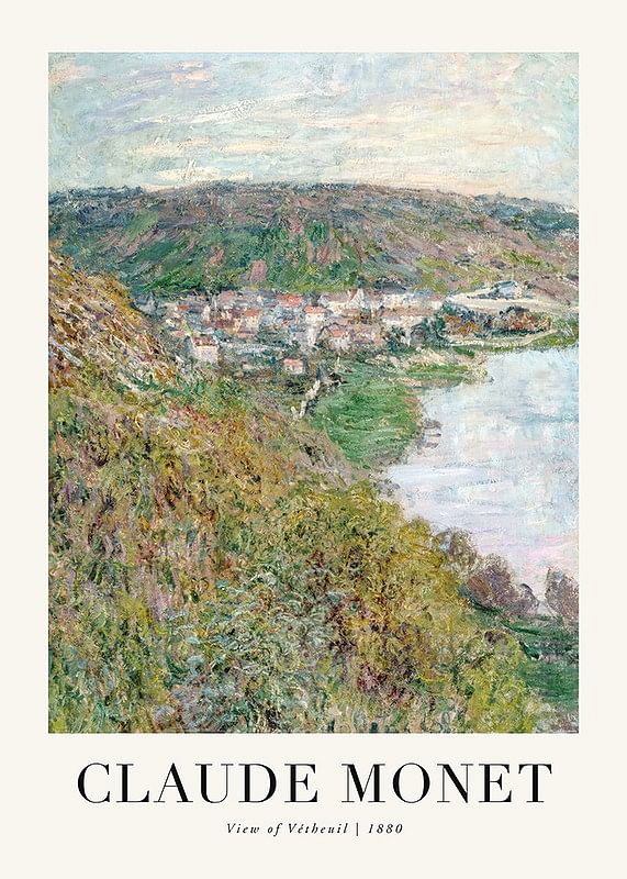 Poster View Of Vetheuil 1880 By Claude Monet