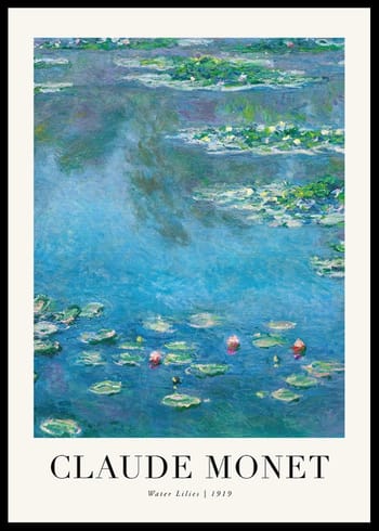Poster Water Lilies 1919 By Claude Monet