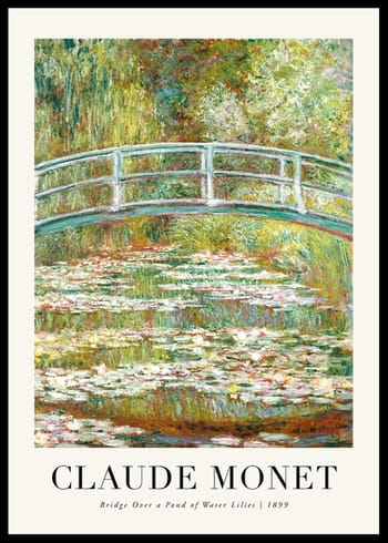 Poster Bridge Over A Pond 1899 By Claude Monet