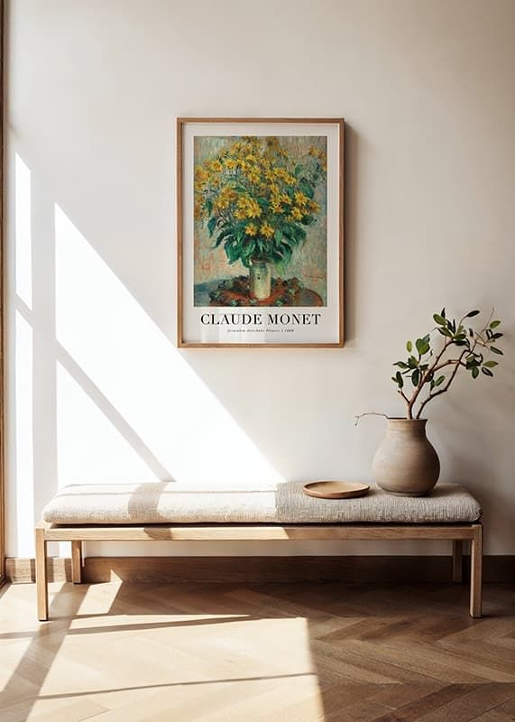 Poster Jerusalem Artichoke Flowers 1880 By Claude Monet crossfade