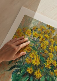 Impressionist Still Life with Yellow Jerusalem Artichoke Flowers by Monet-3