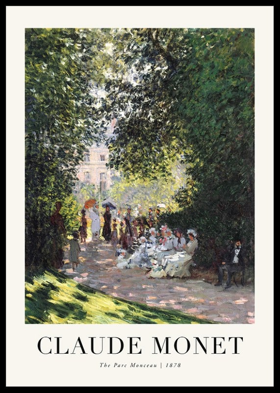 The Parc Monceau 1878 By Claude Monet-12