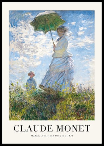 Poster Madame Monet And Her Son 1875 By Claude Monet