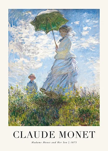 Poster Madame Monet And Her Son 1875 By Claude Monet