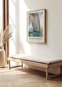 Impressionist coastal landscape with rock formation by Monet-2