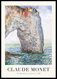 Impressionist coastal landscape with rock formation by Monet-0