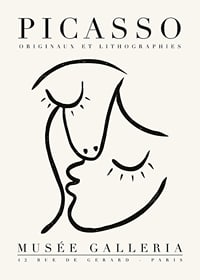 Minimalist line drawing of two faces in profile with black outlines-1