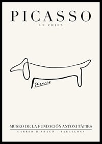 Minimalist line drawing of dachshund in black on light background-0