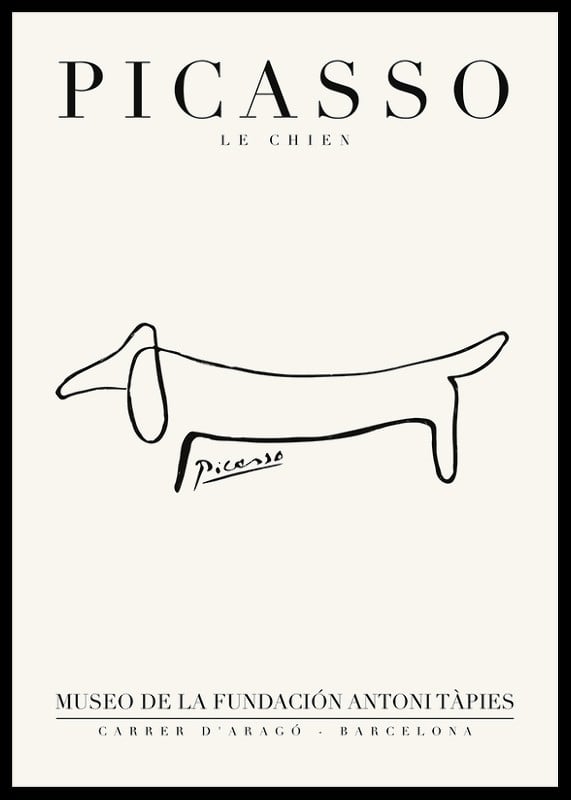 Minimalist line drawing of dachshund in black on light background-12