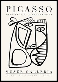 Cubist black and white portrait with marked graphic lines and geometric shapes-0