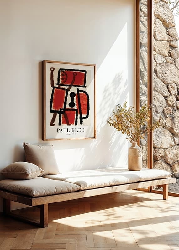 Abstract figure in red and black with geometric shapes-12
