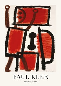 Abstract figure in red and black with geometric shapes-1
