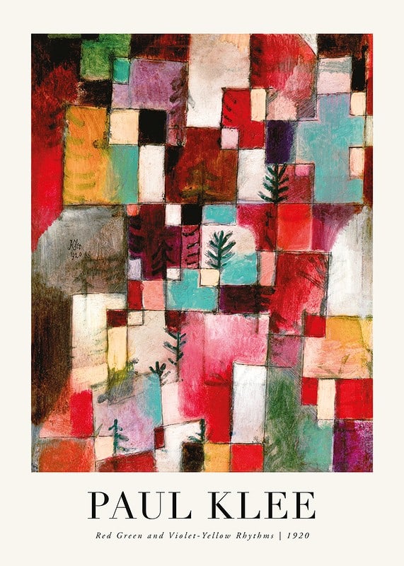 Plakāts Rhythms 1920 By Paul Klee