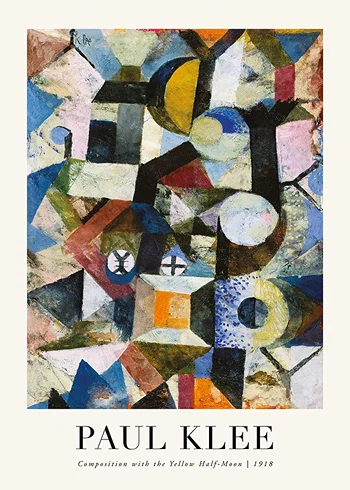 Poster Yellow Half-Moon 1918 By Paul Klee