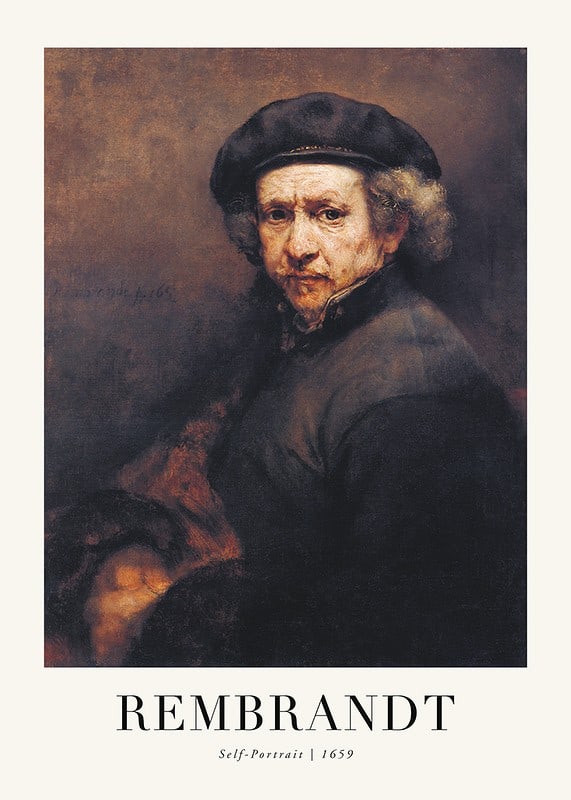 Plakāts Self-Portrait 1659 By Rembrandt