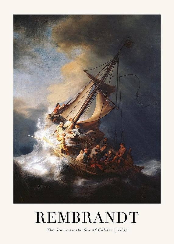 Poster The Storm On The Sea Of Galilee By Rembrandt