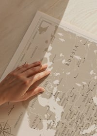 Graphic map of the countries of Europe in beige and white-3