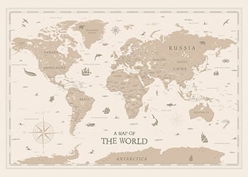 Plakat A Map Of The World