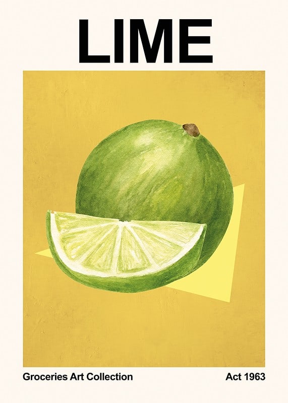 Plakāts Lime Vintage Art