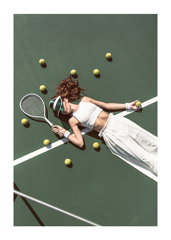 Plakāts On The Tennis Court