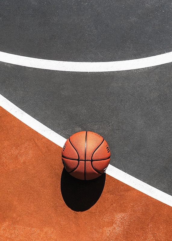 Basketball On Court-12